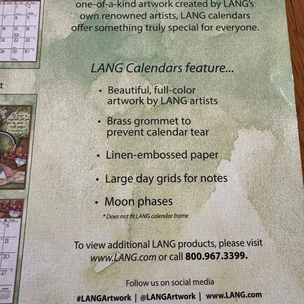 Lang Bountiful Blessings Calendar 2022 Susan Winget Art Birds Scripture Verses